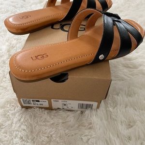 Brand new UGG slip on sandals Black size 9